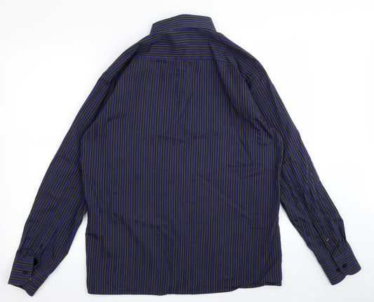 Mens UK Size 40 Murano Black Button-Up Long Sleeve Casual Shirt