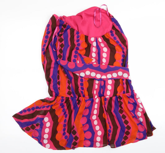 ASOS Womens Multicoloured Geometric  A-Line Set Size 8