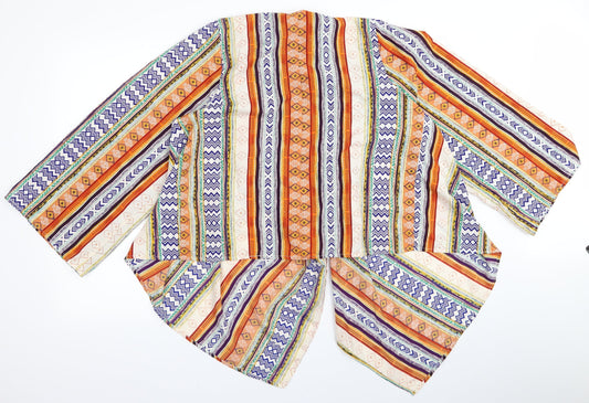 Boohoo Womens Multicoloured Paisley Basic Blouse Size S