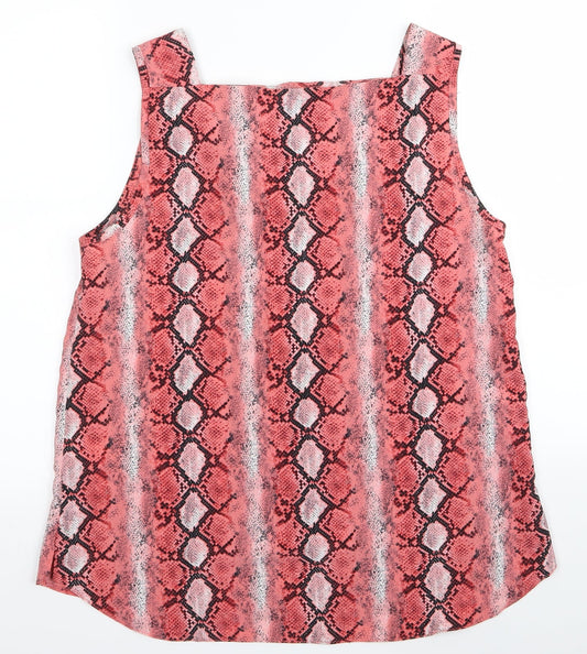 Womens UK Size 12 Dorothy Perkins Pink Basic Tank