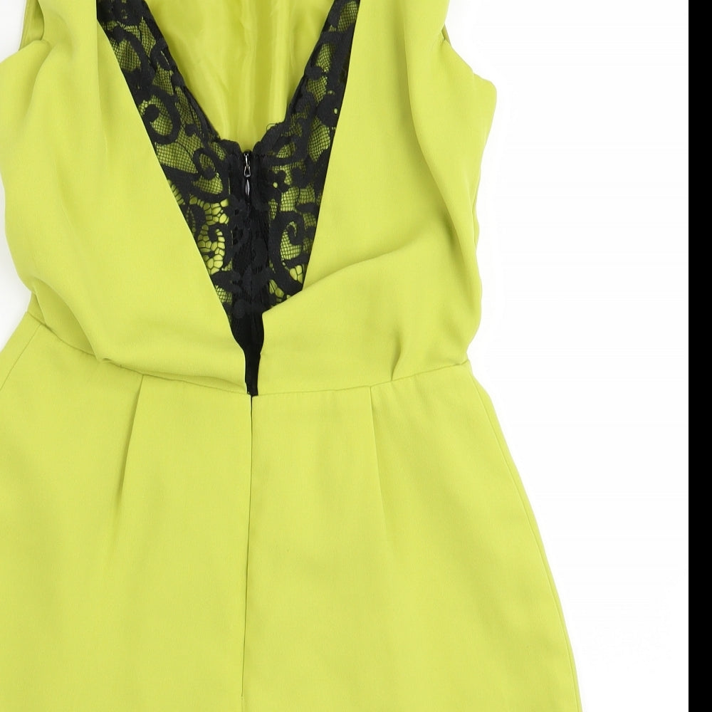 Topshop Womens Green Bodysuit One-Piece Size 8