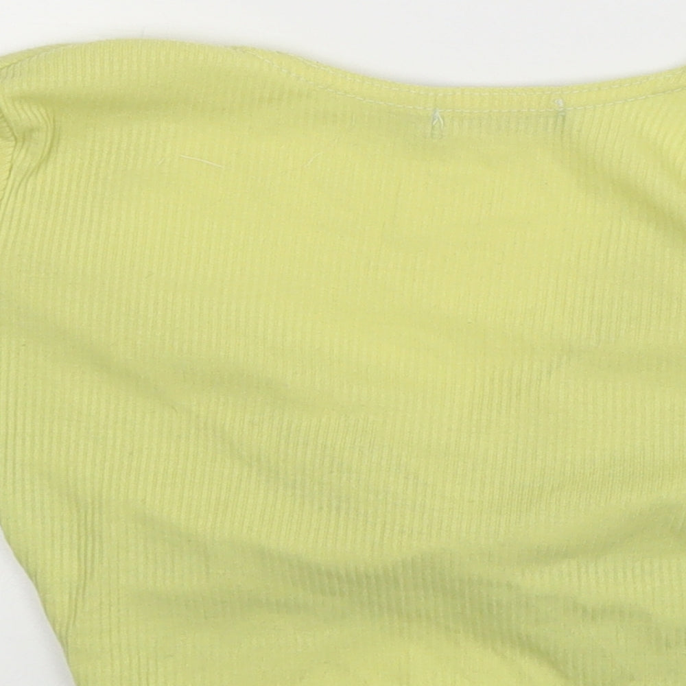 Womens UK Size 6 PRETTYLITTLETHING Yellow Basic Tank