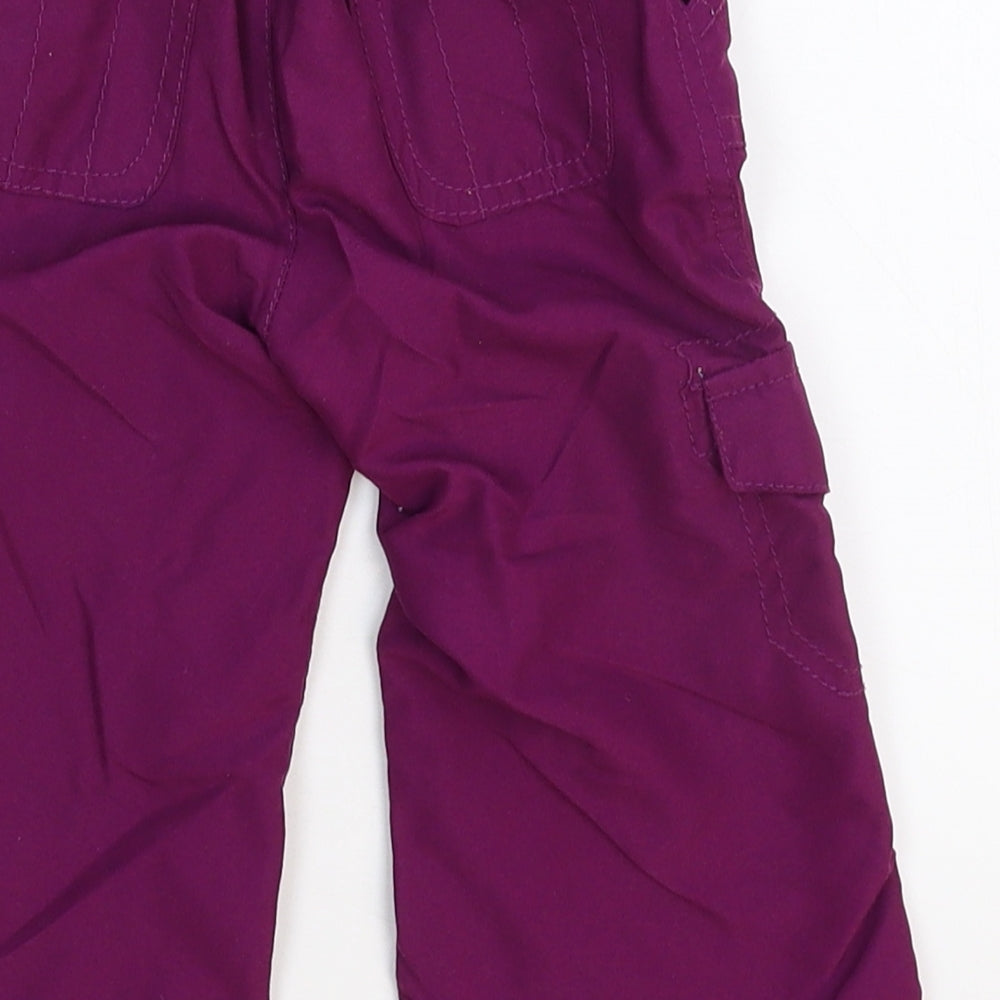 Early Days Girls Purple Cargo Trousers Size 6-9 Months