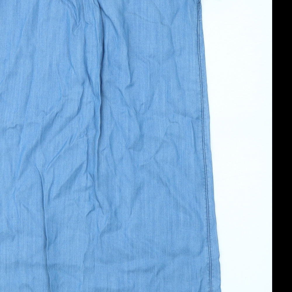 Rick Cardona Womens Blue Denim A-Line Size 10