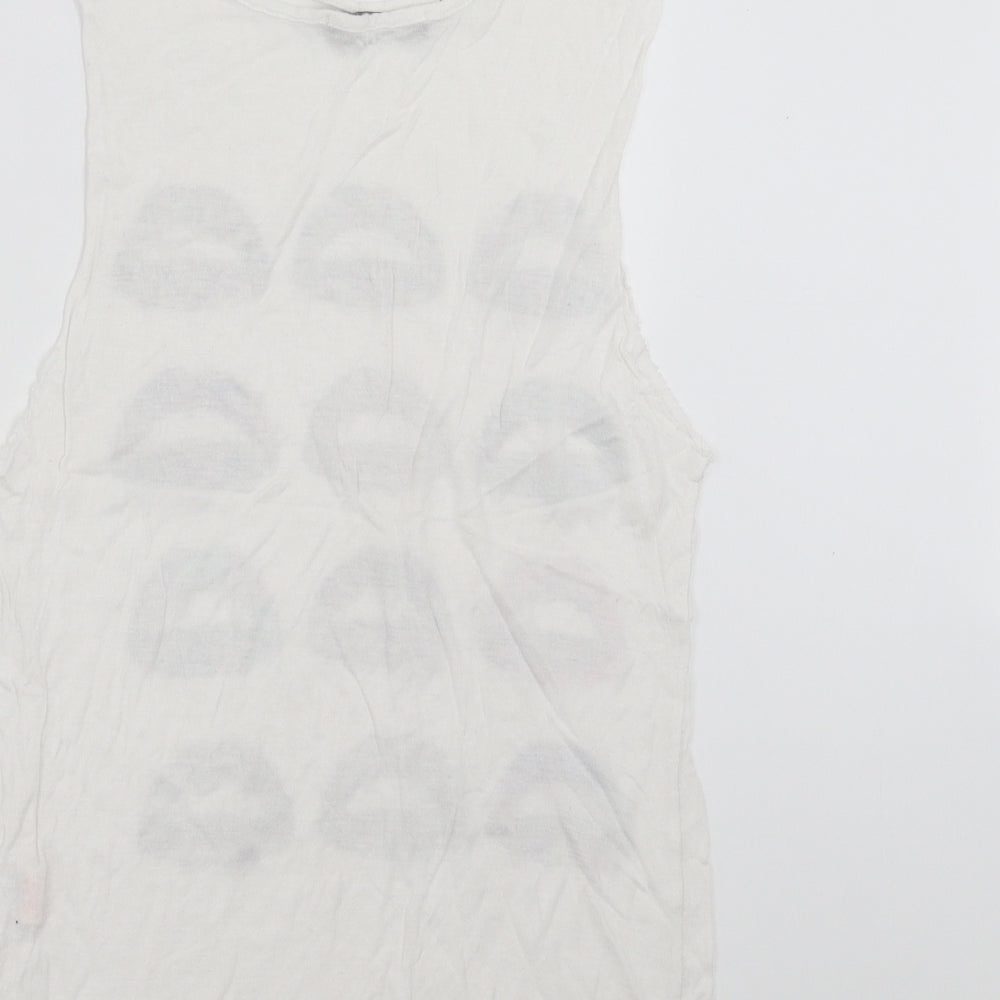 Primark Womens White Basic Tank Size 6 - mouth