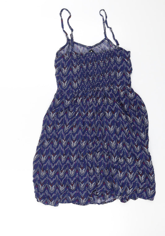 Divided by H&M Womens Blue Geometric Fit & Flare Size 6
