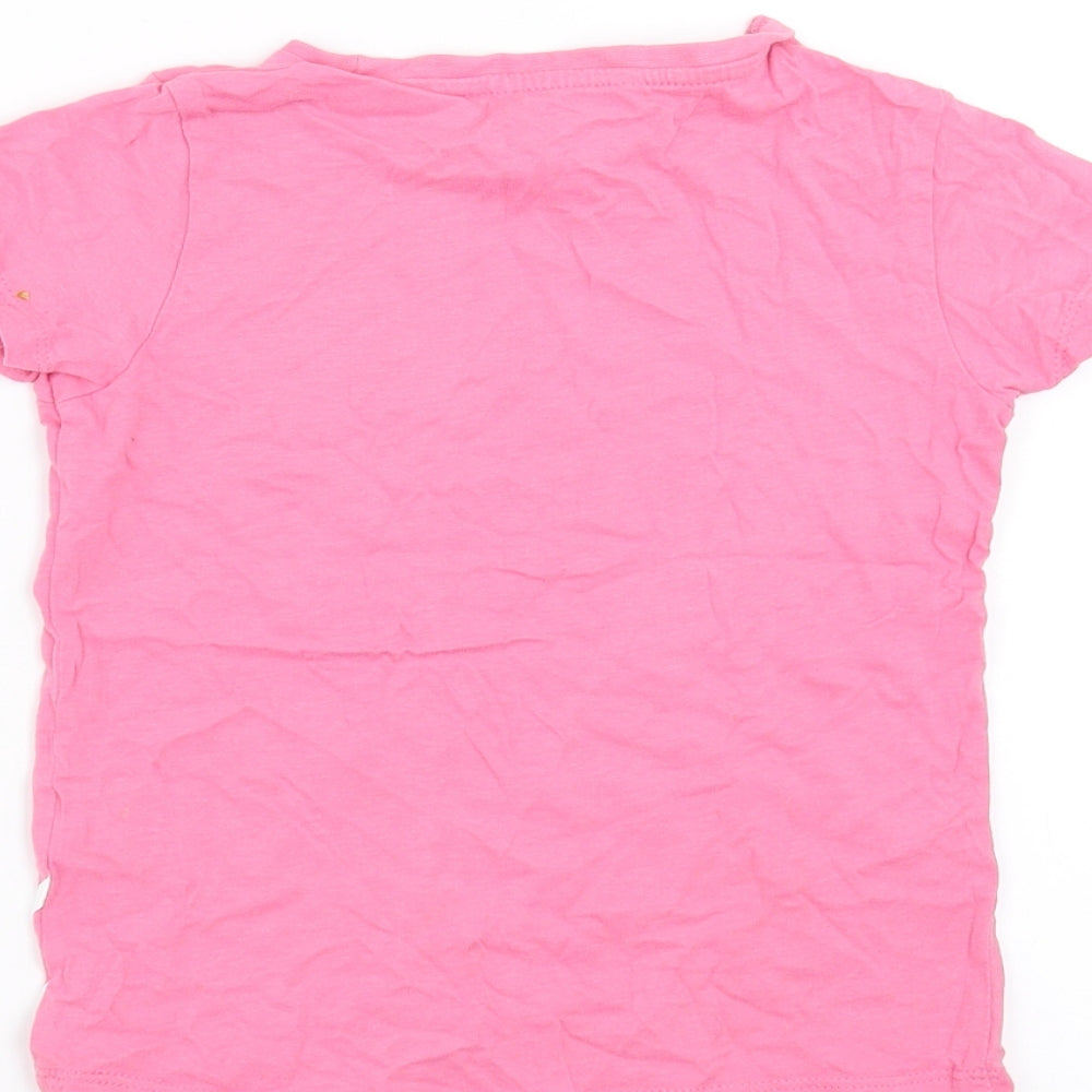 Pep&Co Girls Pink Basic T-Shirt Size 4-5 Years - cat