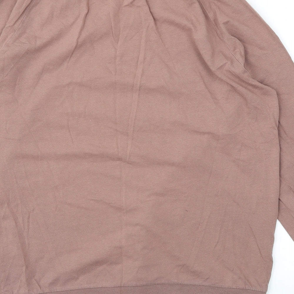 Womens UK Size S Buffalo Brown Basic T-Shirt