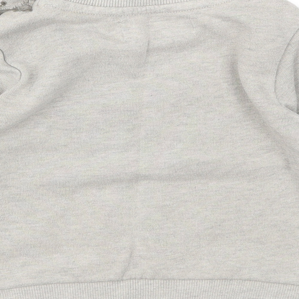 Babaluno Boys Grey Animal Print Pullover Jumper Size 12-18 Months