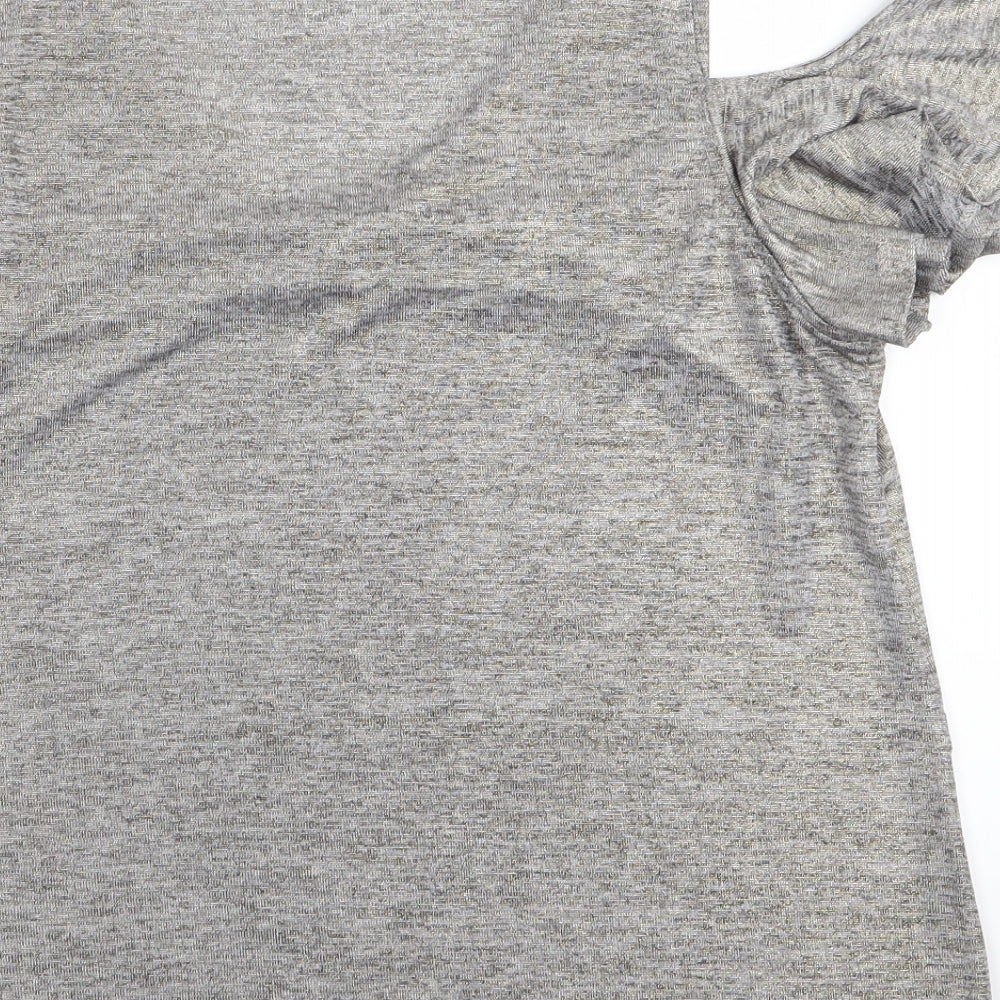 Womens UK Size L Oasis Grey Basic T-Shirt