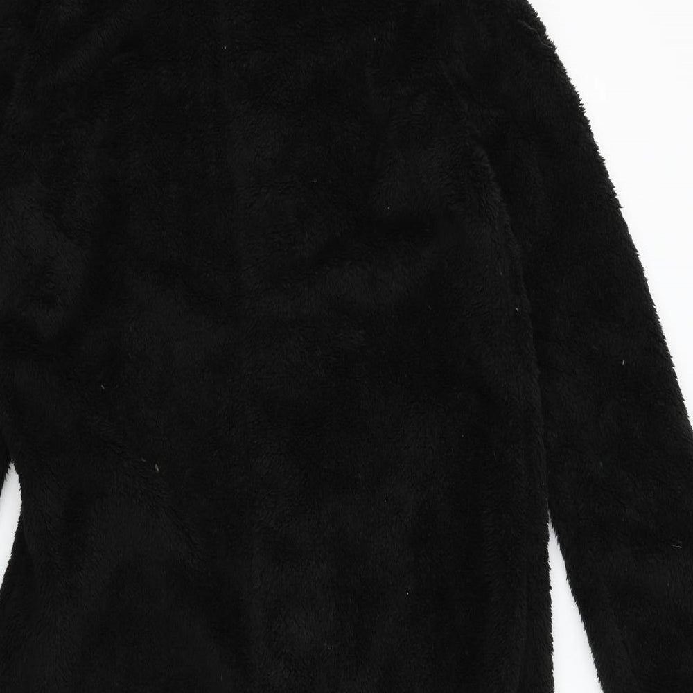 Womens UK Size S Preworn Black Overcoat