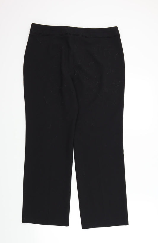 F&F Womens Black Trousers Size 12 L29 in