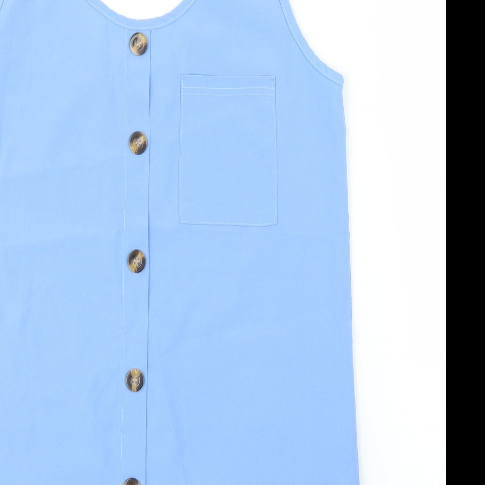 Womens UK Size M Preworn Blue Basic Blouse