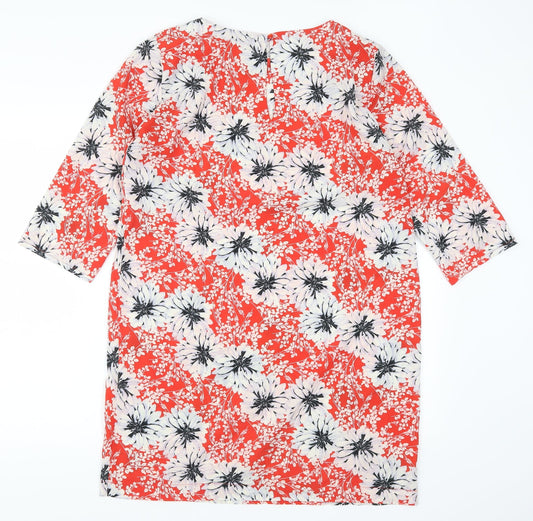 Womens UK Size 14 Dorothy Perkins Red Basic T-Shirt