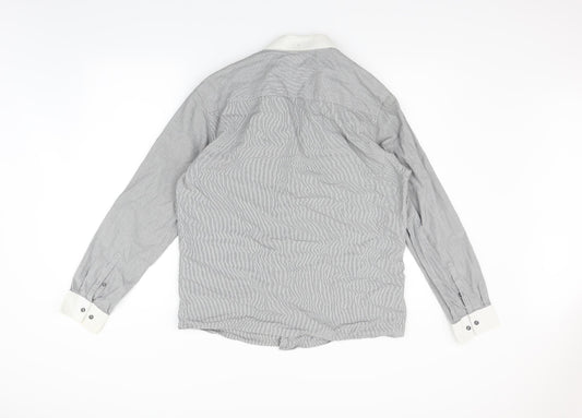 F&F Mens Grey Button-Up Size 16