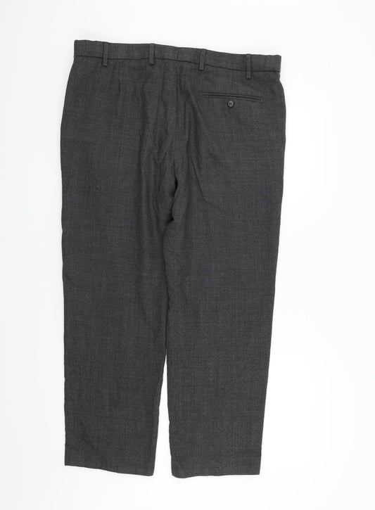 Marks and Spencer Mens Grey Trousers Size 38 in L25 in