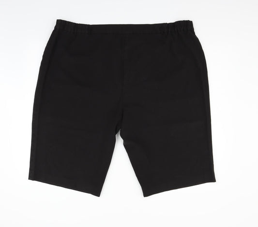 Simply Be Mens Black Houndstooth Chino Shorts Size 26