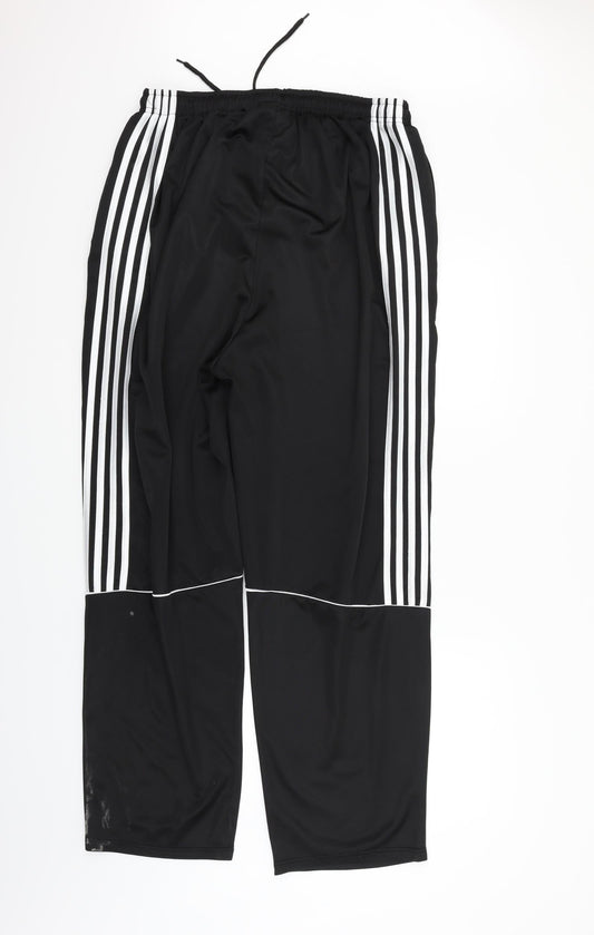 Mens UK Size 39 in Striderr Regular Fit Jogger Black Trousers