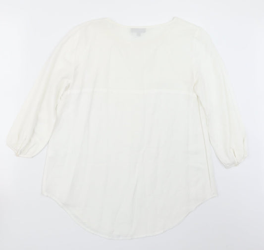 Womens UK Size M Spense White Basic Blouse