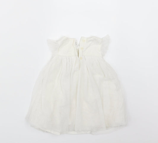 NEXT Girls White Shirt Dress Size 3-6 Months