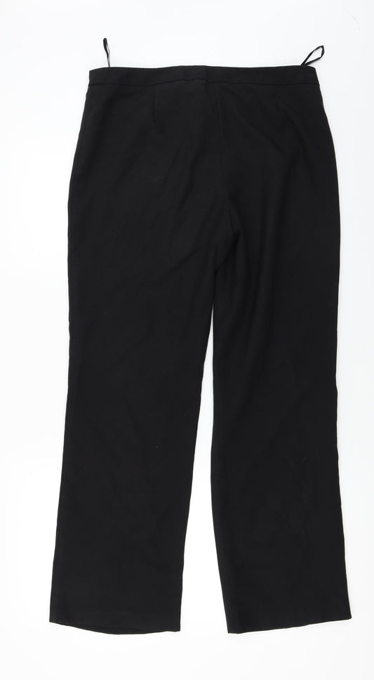 F&F Womens Black Trousers Size 12 L25 in