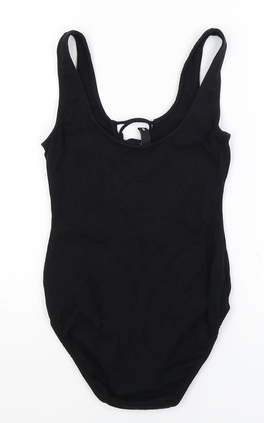 Divided Womens Black   Bodysuit One-Piece Size S