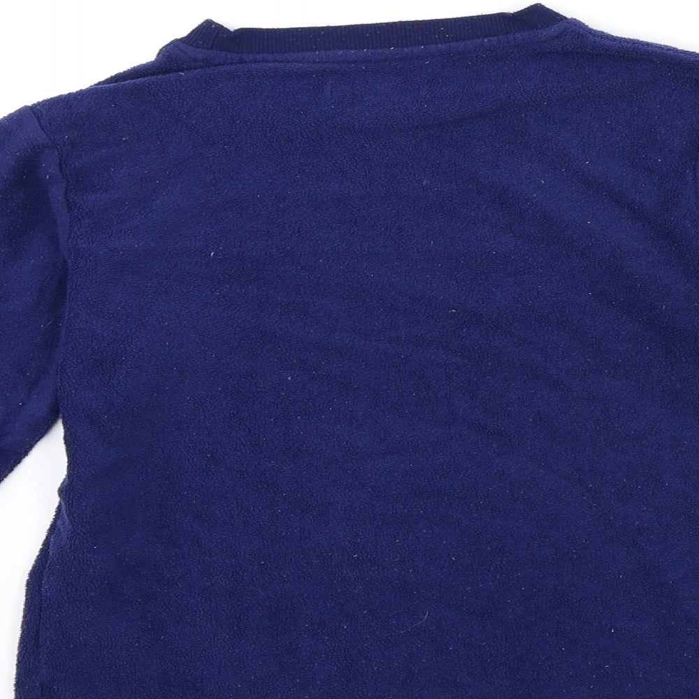 F&F Boys Blue Fleece Pullover Sweatshirt Size 7-8 Years