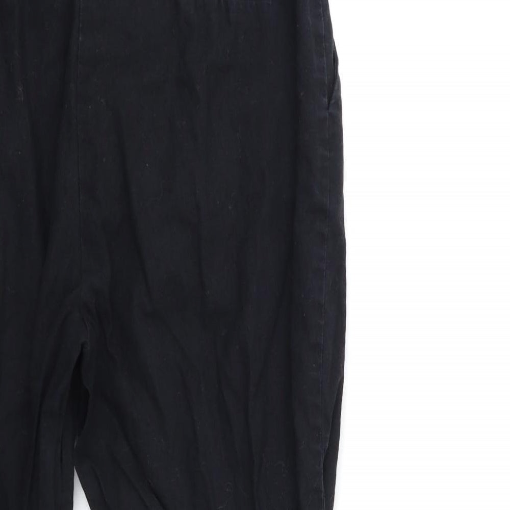 Womens UK Size 10 ASOS Regular Fit Cropped Black Trousers