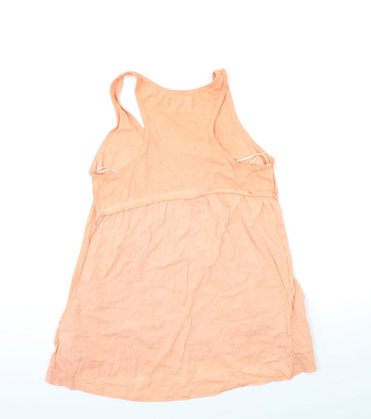 Womens UK Size 8 Papaya Orange Basic Tank
