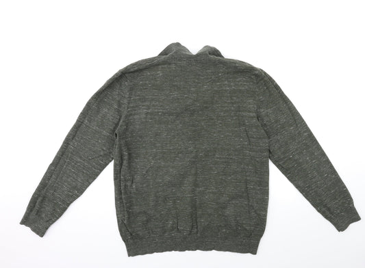 Mens UK Size L Easy Green Pullover Jumper