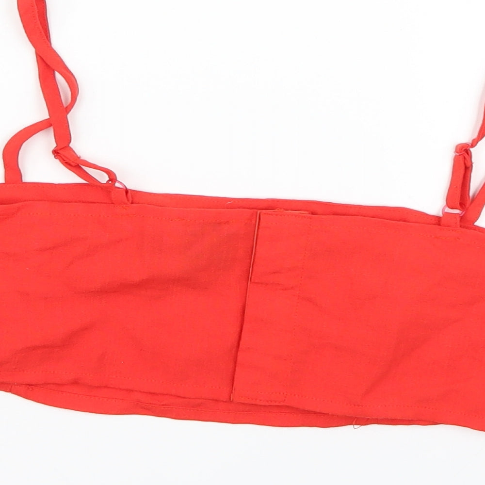 Womens UK Size 8 Lola May Red Cropped Tank