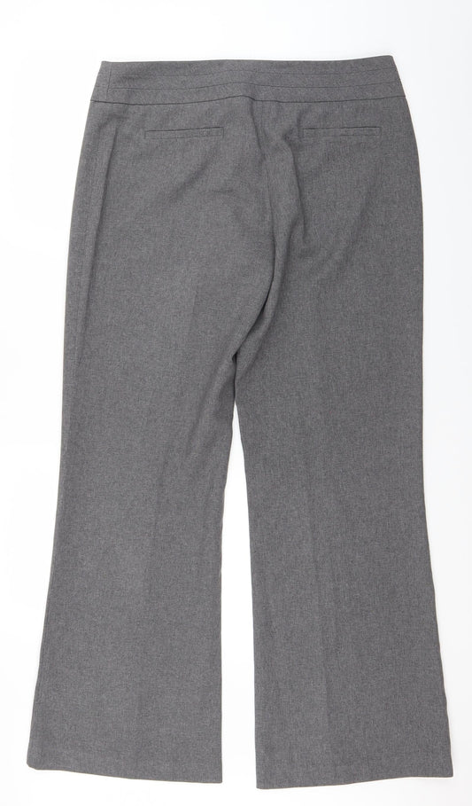 F&F Womens Grey Dress Pants Trousers Size 12 L29 in