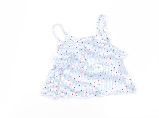 Matalan Girls Blue Striped Fit & Flare Size 9-12 Months
