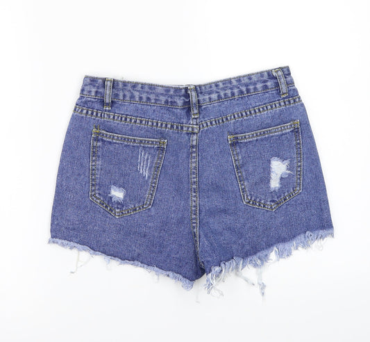 SheIn Womens Blue   Cut-Off Shorts Size S