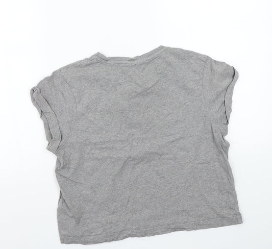 Jack Wills Womens Grey Basic T-Shirt Size 6
