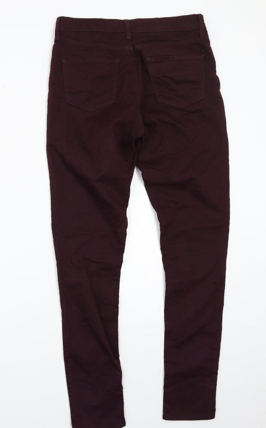 Topshop Womens Purple Straight Jeans Size 28 L31 in