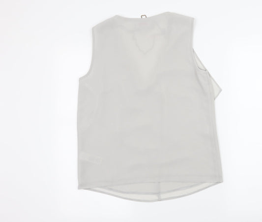 Womens UK Size 10 Dorothy Perkins Grey Basic Tank