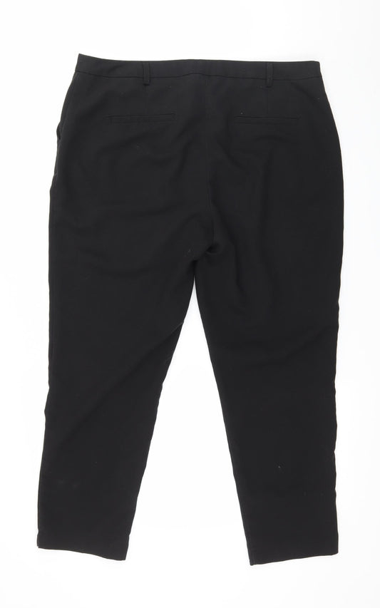 Womens UK Size 14 Dorothy Perkins Regular Fit Black Trousers