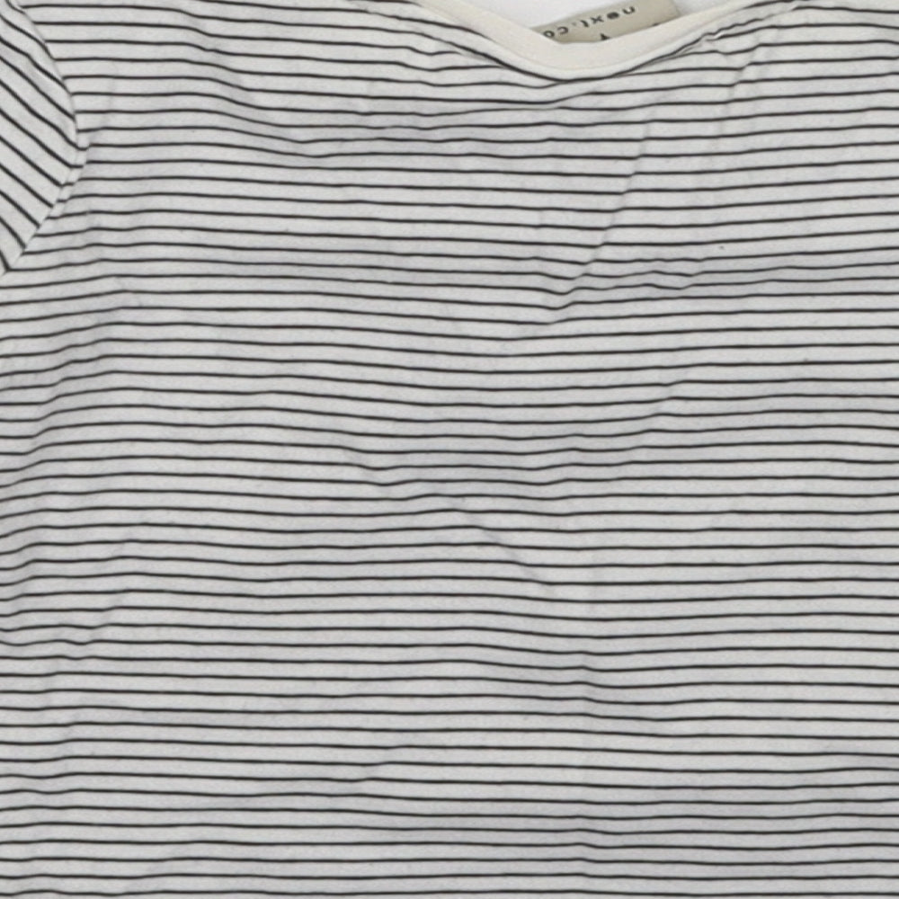 NEXT Baby White Striped Basic T-Shirt Size 6-9 Months