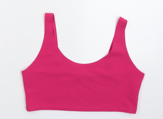Boohoo Womens Pink Cropped Tank Size 12