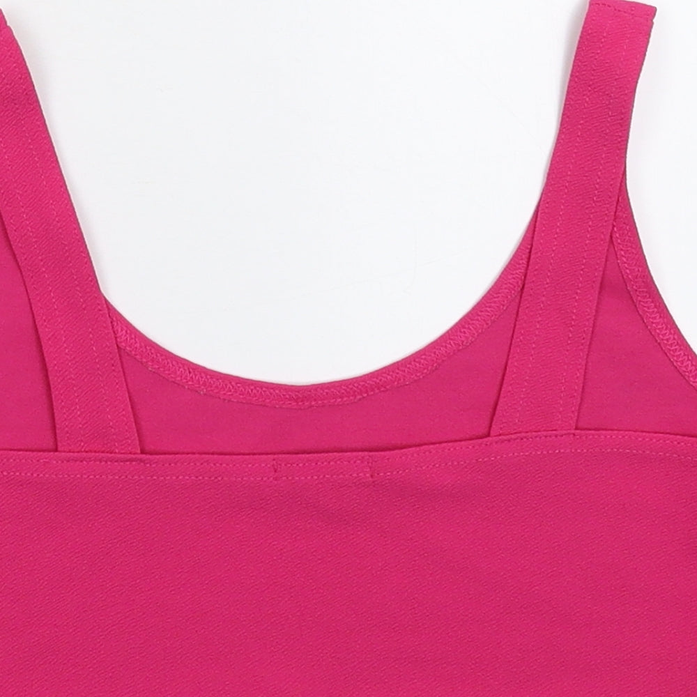 Boohoo Womens Pink Cropped Tank Size 12