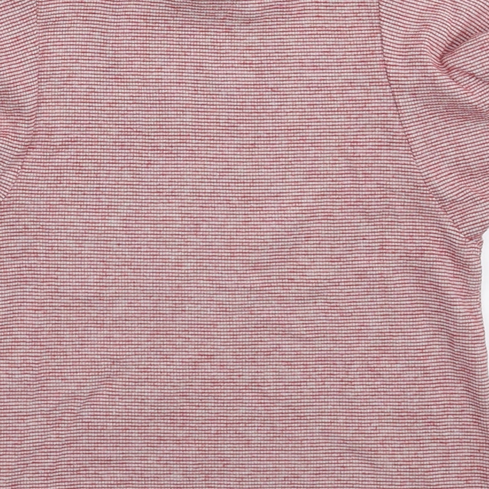 Brand and care label for Zara girls’ pink basic t-shirt, size 6, years