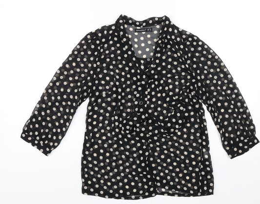 Womens UK Size 10 Atmosphere Black Basic Blouse