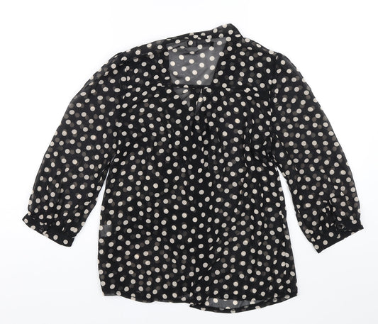 Womens UK Size 10 Atmosphere Black Basic Blouse