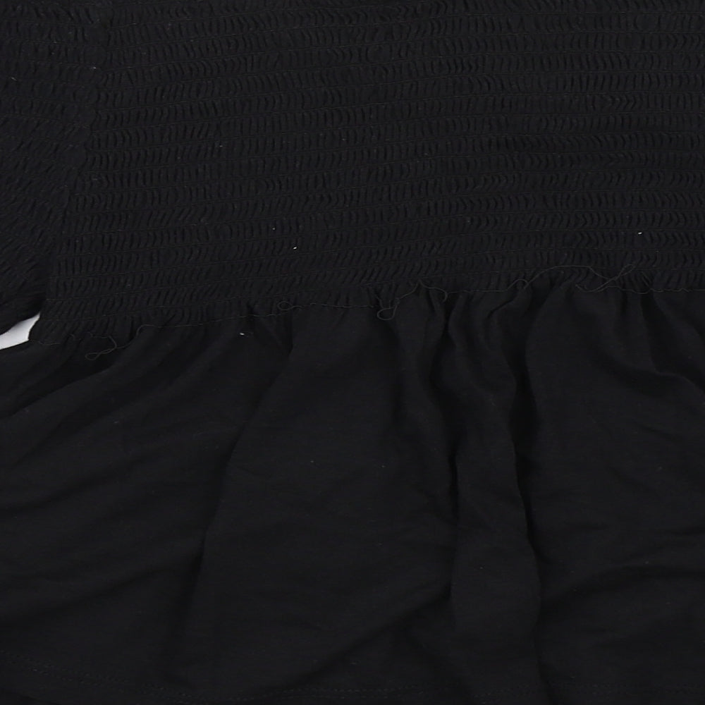 Womens UK Size 10 New Look Black Basic Blouse