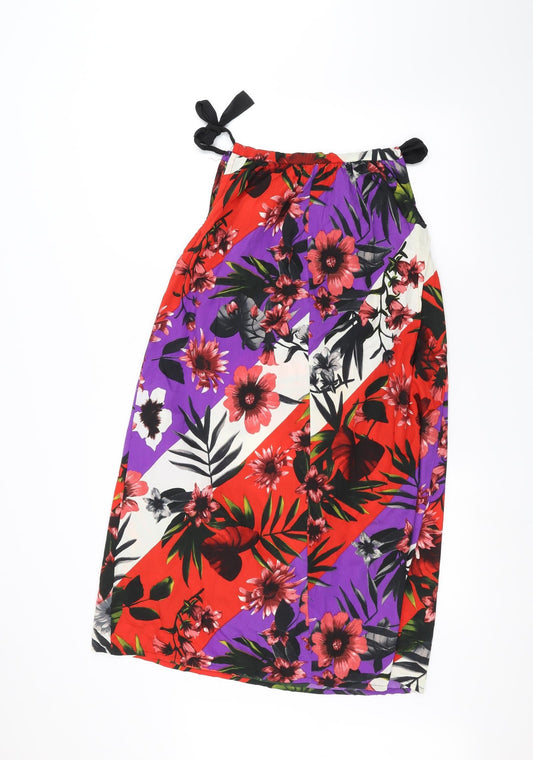 pep & Co Womens Multicoloured Floral A-Line Size 10
