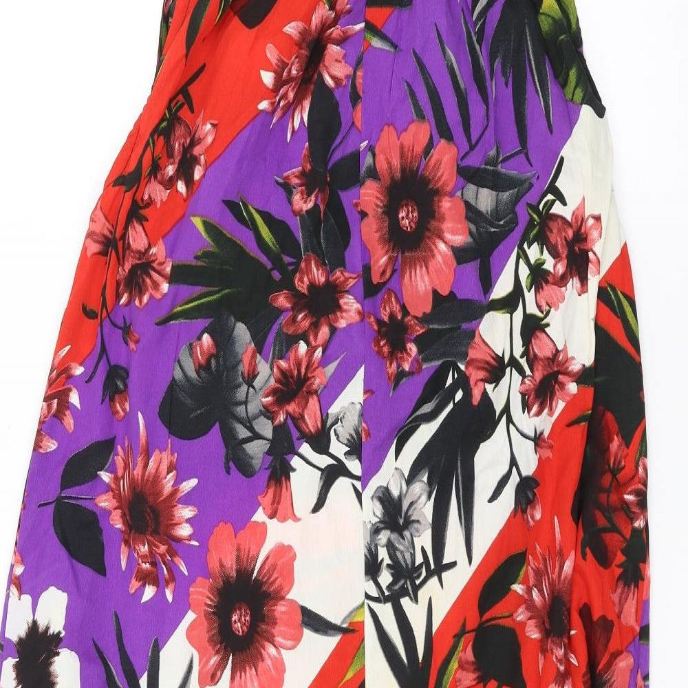 pep & Co Womens Multicoloured Floral A-Line Size 10