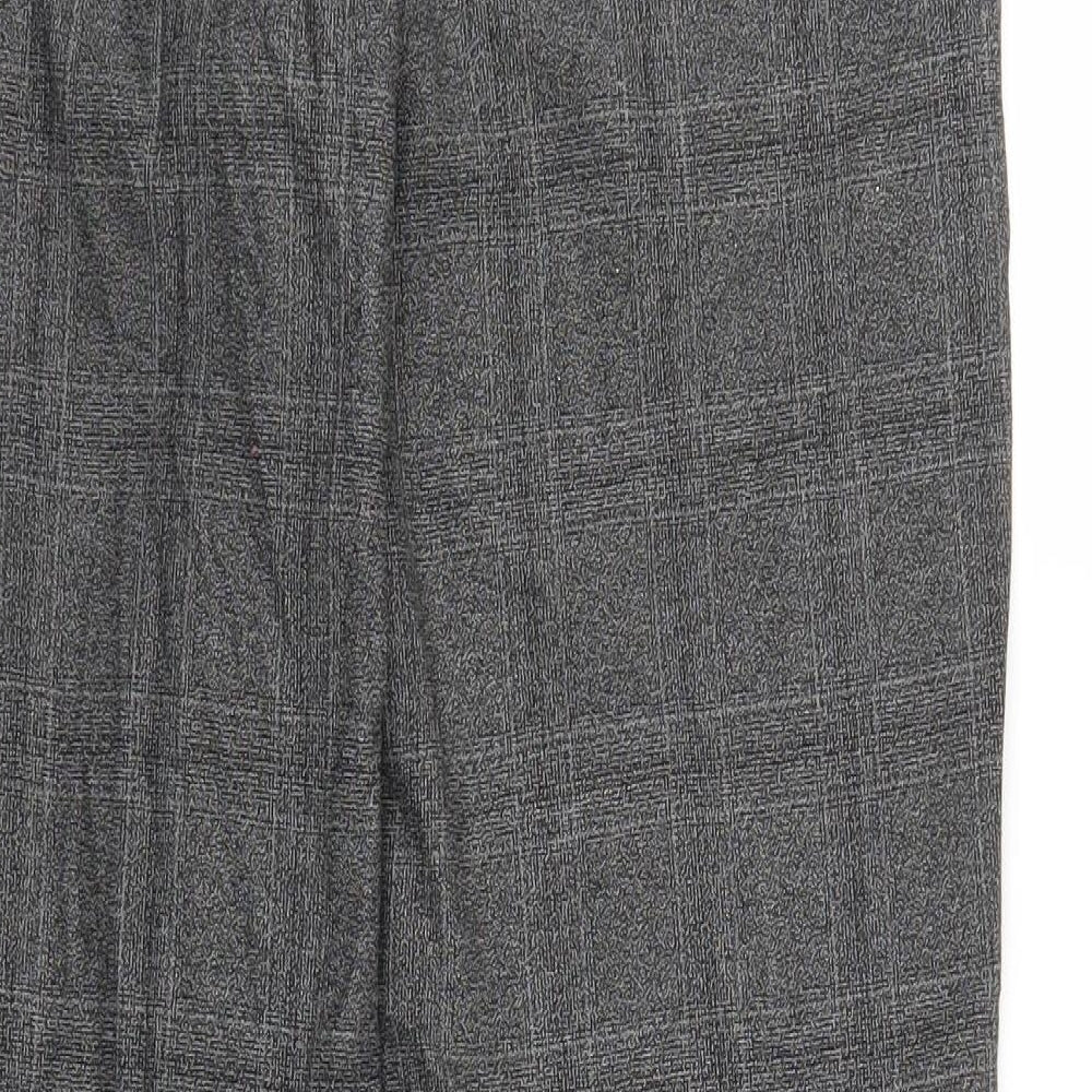 NEXT Mens Grey Plaid Trousers Size 28 L27 in