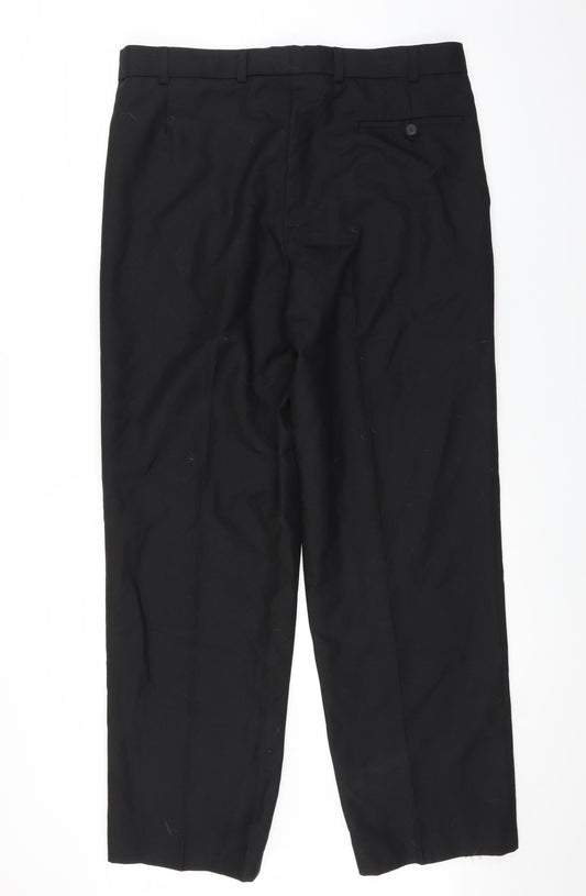 Preworn Mens Black Trousers Size 36 in L31 in