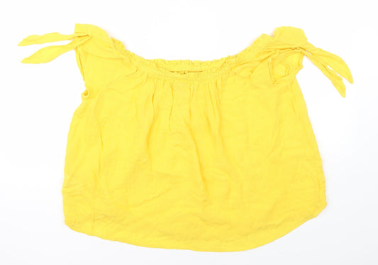 Primark Womens Yellow Basic Blouse Size 8